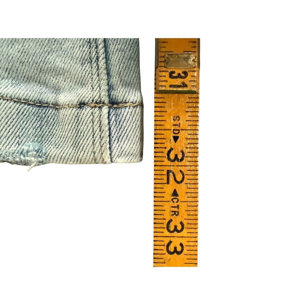 Risen Flare Jeans Women 11/30 Tall Low Rise Light Wash Y2K Stretch Denim - Picture 13 of 13
